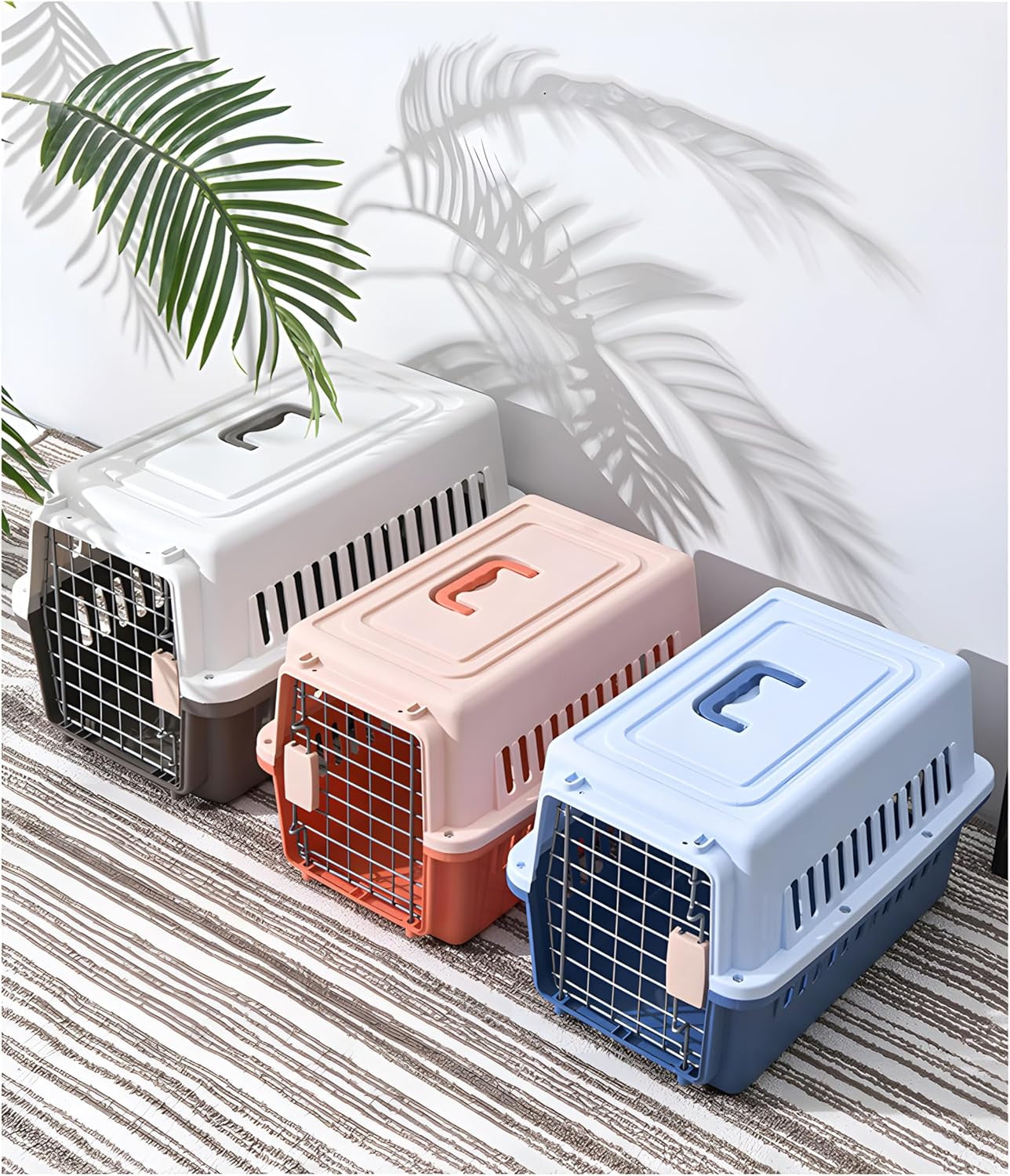 Llgj-Pets Spree Travel Pet Carrier Dog/Cat Hard-Sided Carriers for Pets up to 14 Pounds Small Animal Carrier Airline/Road Travel Approved Stout (Orang)