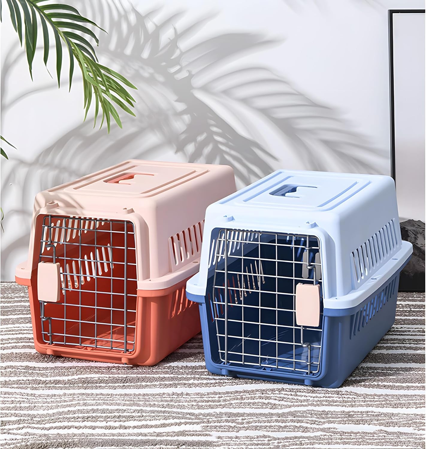 Llgj-Pets Spree Travel Pet Carrier Dog/Cat Hard-Sided Carriers for Pets up to 14 Pounds Small Animal Carrier Airline/Road Travel Approved Stout (Orang)