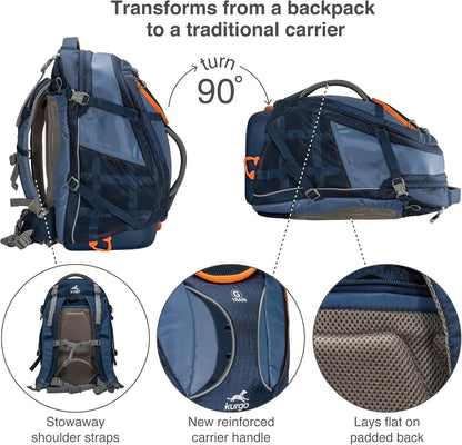 G-Train Dog Carrier Backpack - Comfortable Travel Bag for Pets up to 25 Lbs - Waterproof Bottom - Multi-Compartment Pack - Dog Hiking Gear - Rugged Adventure Backpack - Navy Blue