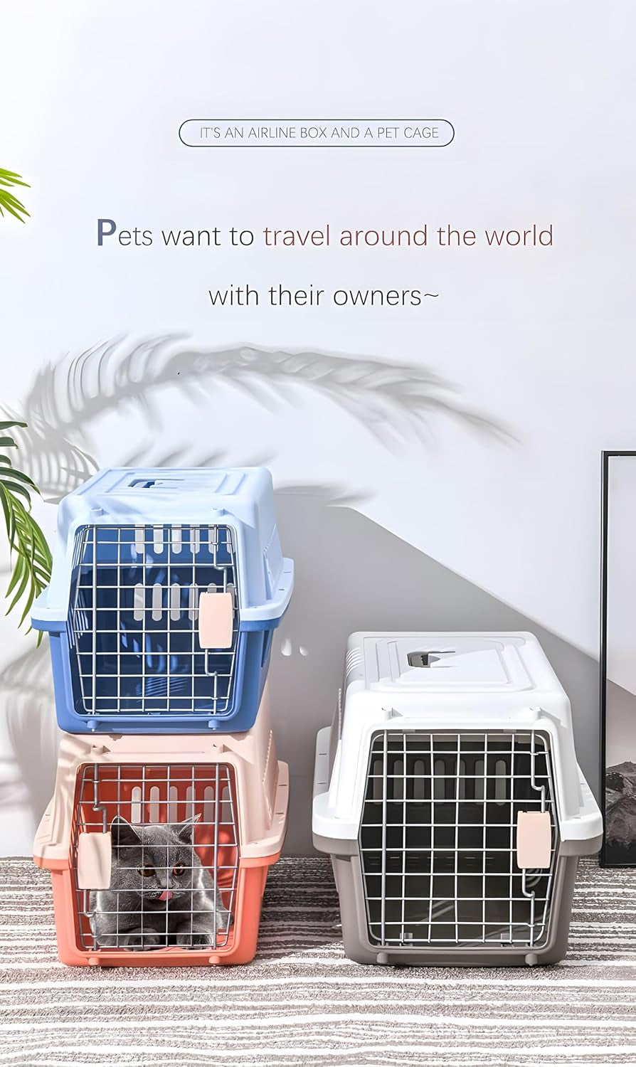Llgj-Pets Spree Travel Pet Carrier Dog/Cat Hard-Sided Carriers for Pets up to 14 Pounds Small Animal Carrier Airline/Road Travel Approved Stout (Orang)