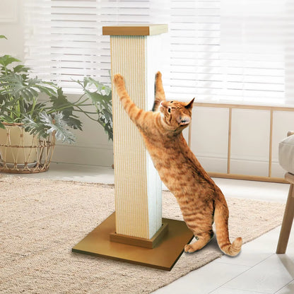Beige Cat Scratching Post for Indoor Pets