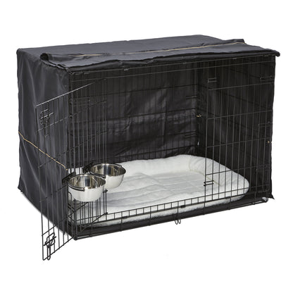 Dog Crate Starter Kit with Bed, Cover & Bowls
