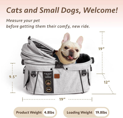 Sway - Small & Medium Dog & Cat Carrier, Booster Seat & Car Bed - Gray Husky