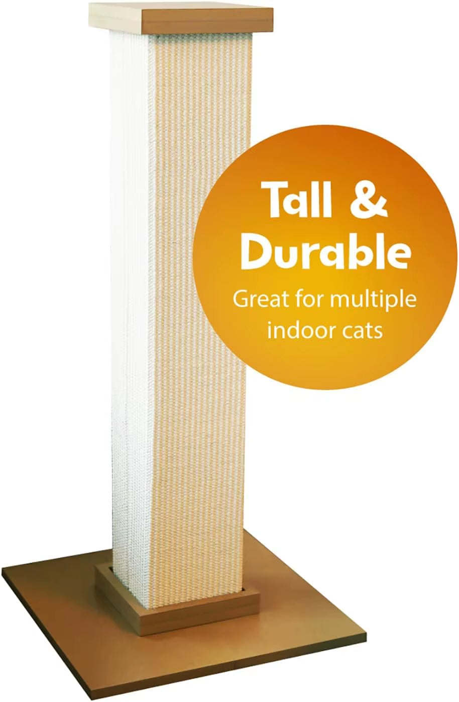 Beige Cat Scratching Post for Indoor Pets