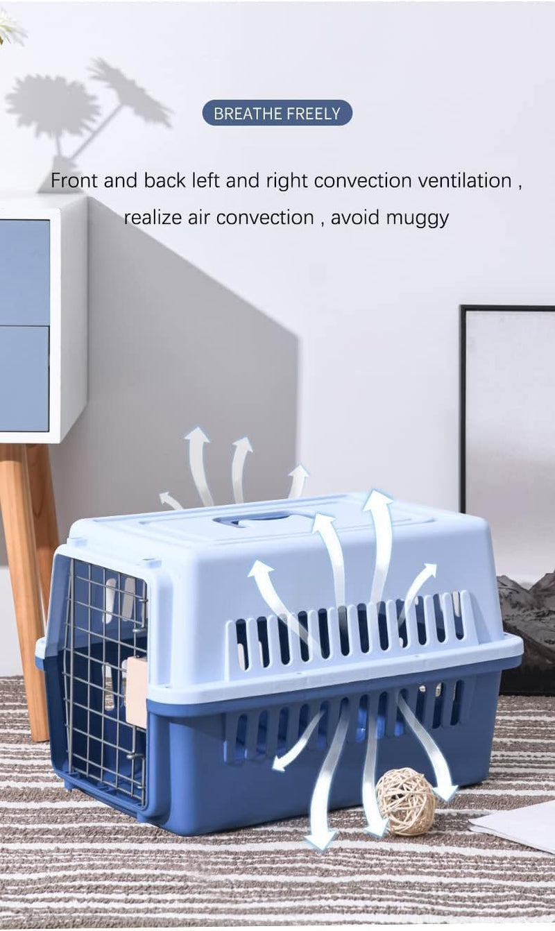 Llgj-Pets Spree Travel Pet Carrier Dog/Cat Hard-Sided Carriers for Pets up to 14 Pounds Small Animal Carrier Airline/Road Travel Approved Stout (Orang)